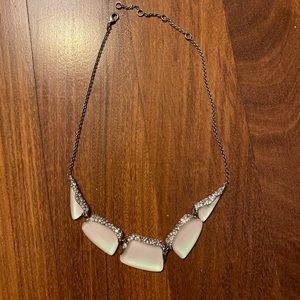 Lucite Crystal Encrusted Necklace